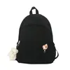 Zaino Zaini casual Borsa a tracolla tinta unita da donna Borsa in nylon per adolescenti Tendenza scolastica Mochilas Donna