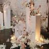 Dekoracja imprezy 3PCSWHOLE Mental Wedding Cokoła White Clear Acryl Display Stand For Events Yudao931262k
