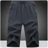 Men's Shorts Hiking Lightweight 3/4 Long For Men Streetwear Cargo Short Work Travel Workout Pants 7XL 8XL 9XL