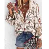 Women Luxury Floral Bagues Neck Lappel Autumn Inverno Stampato Nuova Camicie da design della moda Camicia a maniche lunghe