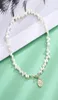 Dorado Vintage Natural Pearl Choker Chain Halsband Guldfärg Metallhängen för kvinnor Bohemiska bröllopsfest smycken gåva 2202123608660