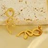 Kolczyki stadialne ze stali nierdzewnej 18K Gold Snake For Women Wedding Carring Girl Party Biżuteria Prezenty E2188