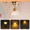 Accessoires voor poppenhuis 1 12 Poppenhuis miniatuur LED-licht Plafondlamp Kroonluchter Meubelverlichting Huismodel Decor Speelgoed Poppenhuisaccessoires 231212