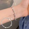 Charm Armbanden Y2K Zirkoon Ins Armbanden voor Vrouwen Koreaanse Mode Zoete Meisjes Fonkelende Holle Hart Delicate Ketting Armband Partij Sieraden geschenkenL231214