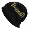 Boinas Benelli Bonnet Sombreros Vintage Outdoor Skullies Gorros Motor Motocicletas Carreras para hombres Sombrero de punto Gorros térmicos elásticos