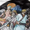 Herrjackor Fashion Heavy Industry Jacket med anime broderier Höggata Harajuku -kappa broderad hiphop ytterkläder