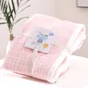 Blankets Summer Blankets 6 Layers Muslin Cotton Bedspread Blanket 150x200cm 200x230cm Soft Office Home Sleeping Quilt 231211