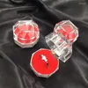Sieradenzakjes 1-10 STKS Helder acryl Kristallen ringdozen Opbergdoos Organizer Case-pakket voor verpakking
