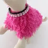 Vêtements de chien Designer Pull Vêtements de fourrure de luxe pour chiens Petits animaux de compagnie Rose Rose Violet Couleur Chiot Vêtements d'hiver