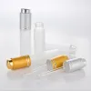 Mini bouteille de Parfum rechargeable en verre givré, Portable, vide, cosmétique, avec compte-gouttes, 20 ML, vente en gros, livraison gratuite