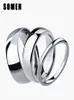 Pierścienie ślubne 3pcllot 268 mm Zestaw pierścionkowy Pure Srebrny kolor para miłośnicy zaręczyn zaręczyn biżuterii Sojusz ANEL4057063