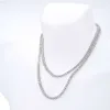 3,0 mm Iced Out Cubic Zirconia diamanten tenniskettingen sterling zilver gouden ketting