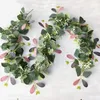 Decorative Flowers Greenery Garland Faux Eucalyptus Strand Spring 1.8M Artificial Vines