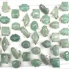 50pcs Lot Big Natural Light Green Jade Aventurine Rings Semi-precious Stone Rings Factory 178K