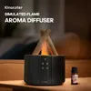 Diffuseurs d'huiles essentielles KINSCOTER diffuseur d'arôme de flamme simulée humidificateur d'air de feu de joie fabricant de brume fraîche à ultrasons brumisateur lampe à huile LED Difusor 231212