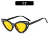 2023 Nowe okulary przeciwsłoneczne Cat Eye Diamond z Five Point Star Zaawansowane okulary przeciwsłoneczne dla kobiet modne okulary 1214 1214