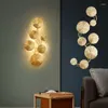 Wall Lamp Sconce G4 Bulbs Copper Led Lustre Gold Lotus Leaf Interior Light Vintage Retro Bedside Living Room Art Decor Home