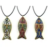 Pretty necklaces fashion evade fish ethnic necklacestones vintage plate Nepal jewelryhandmade sanwoods vintage bodhi pendants ne5716373