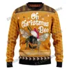 Men's Sweaters Unisex Bee Happy Pattern 3D Printing Ugly Christmas Sweater Winter Neutral Casual Warm Knitted Pullover