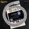 Grande taille 20 mm de gros prix de bijoux hiphop glacé 925 STERLING Silver Moissanite Diamond Cuban Link Chain