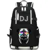 DJ Backpack Glass Dog DayPack Animal Cosplay Torba szkoła Pakiet muzyczny Pakiet Drukuj Prakt Casual School Torebka Pakiet Day Day Pack