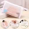 Large Capacity Pencil Bag Mesh Zipper Pen Case Standing Desk Cosmetic Makeup