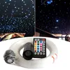 RGB Fiber Starlight Headliner Kit 300 400 Strands Voice Control 6W LED Fiber Optic light Kit For Car316K