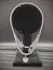 Collana di lusso designer di gioielli ciondolo a forma di cuore con diamanti Collane di moda da 4 mm S925 Gioielli in platino oro rosa Natale San Valentino Regalo cinese