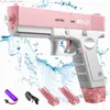 Badspeelgoed Elektrisch waterpistool Automatisch Glock-pistool Schietspeelgoed Volautomatisch Zomerwater Strandspeelgoed voor kinderen Kinderen Jongens Meisjes Volwassenen Q231212