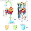 Giocattoli da bagno Giocattoli da bagnetto per bambini Ventosa da parete Marmo Girare il bagno Vasca da bagno Giochi per bambini Giochi d'acqua Set di giocattoli per bambini Q231212