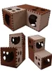 Cat Toys 5 Color Splice Tunnel Foldble Felt Scratcher Board Comfort Comfort Pet Lull Duplex House For Interactive Play 231212