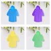 Raincoats 7pcs/set Disposables Rain Ponchos For Kids Child Thickened Hooded Rainwear Outdoor Camping Emergency Coat