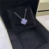 Love Clover 디자이너 매력 펜던트 목걸이 여성 라이트 퍼플 스톤 다이아몬드 고트 Sailormoon 자매 고래 Moissanite 체인 초커 목걸이 보석