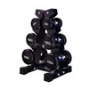 Mancuernas Cabeza redonda hexagonal Juego de mancuernas de galvanoplastia de goma Atype Rack Mtilayer Storage Dumbbells4514246 Drop Delivery Spo Dhsui