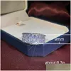 Кольца из 100% стерлингового серебра, созданные Fl Муассанит с бриллиантами, драгоценный камень, обручальное кольцо, ювелирные изделия, подарок для женщин, доставка целиком Dhlyu