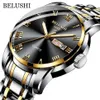 BELUSHI Top Brand Watch Men Stainless Steel Business Date Clock Waterproof Luminous es Mens Luxury Sport Quartz Wrist 220117192n