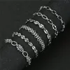 Charm Bracelets Stainless Steel Cuban Chain For Men Silver Color Fashion Hip Hop Male Boy Wristband Jewelry Gifts 2023 Trendy