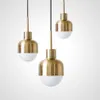 Modern Small Plated Gold Pendant Lamp Loft Industrial Pendant Lights Simple Bedroom Living Room Dining Room Light Fixture278h