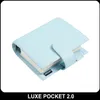 Notatnik Moterm Luxe Series Series Pocket Planner Pieble Pebbled Grain Skórzanie A7 Notebook z mini mini mini -program