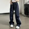 Pantalon féminin Style sportif rétro américain Cargo sexy 2023 Spring and Summer Side High Taist Slim Looking Casual Fashion