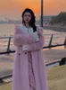 Futra kobiet sztuczne płaszki zimowe kurtki panieńskie puszyste płaszcze płaszcze 2023 Modna różowa ciepłe grube odzież wierzcha