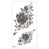 Make-up volledige arm Kleine en halve tattoo-stickerset met zwart-witte bloem geschilderde schedelschets waterdicht, langdurig