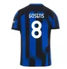 fan 2023 2024 Lukaku Lautaro Inters Milans Soccer Jerseys Anniversary Correa Dzeko Barella Skriniar 23 24 Brozovic Home Away Football Shirt Men Kit