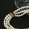 Colliers pendentif Vintage français naturel baroque perle multicouche collier élégant chaîne de clavicule