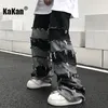 Men S Jeans Kakan American High Street Antique frędzle dla mężczyzn Upuścił szeroką nogę Hip Hop Lazy Lazy Pants K27 56 231212