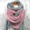 Lenços moda impressão inverno para mulheres botão envolve casual quente veludo cachecol xales cobertor pescoço feminino hijab foulard