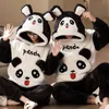 Women's Sleep Lounge Winter Thicken Couples Pajamas Sets Sleepwear Adult Cartoon Cat Kawaii Women Men Anime Pyjamas Korean Hoodie Suits Nightgown 231212