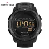 North Edge Men Digital Watch Sporty męskie ES Dual Time Cotomet Alarm Waterproof 50m Wojskowy 220212343t