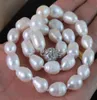 Charmig Big 1113mm Natural White Akoya Odlat Pearl Necklace Magnet Clasp Fashion Jewelry Making Design 18quot W024064499462944318