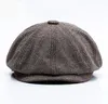 للجنسين خريف الشتاء قبعات Newsboy Caps الرجال والنساء دافئة تويد قبعة مثمنة للذكور قبعات المباحث Retro Flat9182544